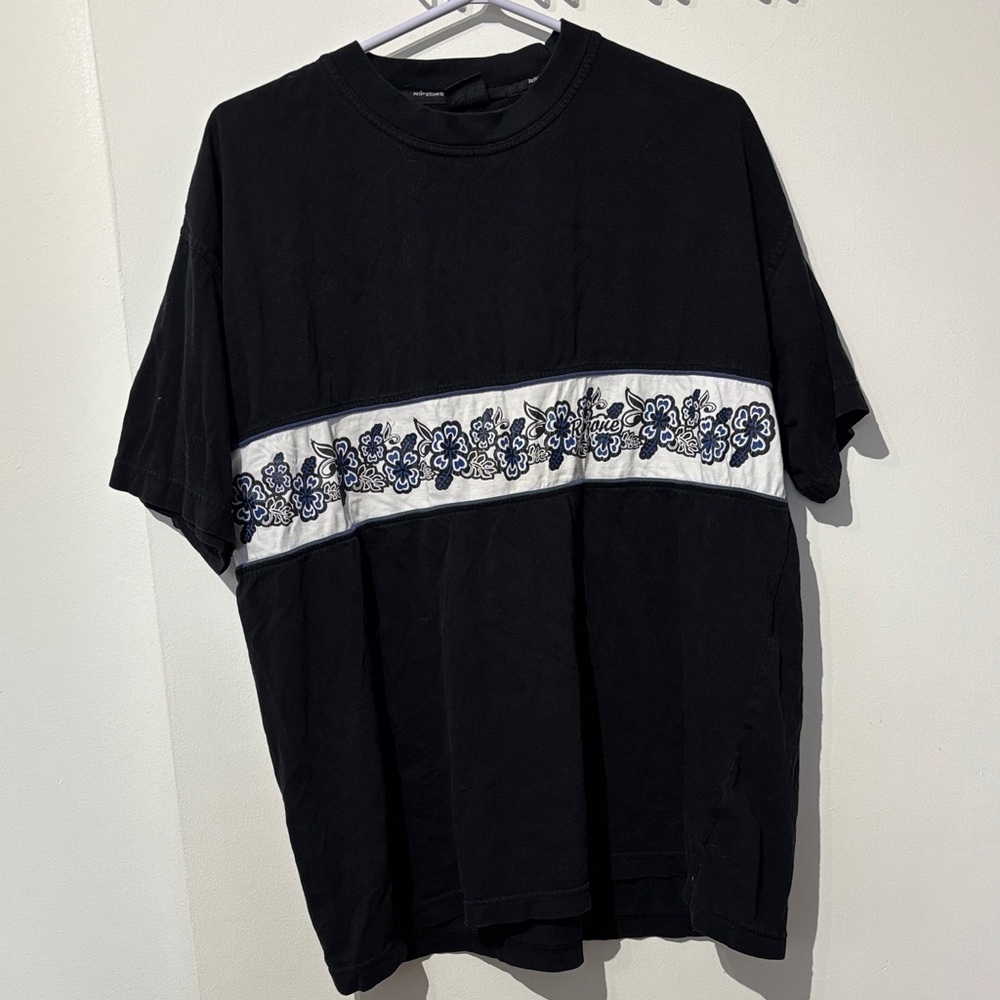 ✨Ripzone Vintage Black Floral Stripe Men's Tee